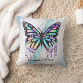 (昆虫)オオカバマダラ、モナークバタフライホログラフ箔装飾用クッション クッション (ブランケット)