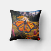 (昆虫)オオカバマダラ、モナークバタフライマウンテンビューティフルメドウ自然 クッション (裏面)