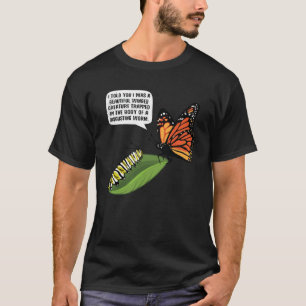 (昆虫)オオカバマダラ、モナークバタフライママ蝶ママ女性 Tシャツ