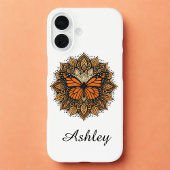 （昆虫）オオカバマダラ、モナークバタフライマンダラフォンケース Case-Mate iPhoneケース