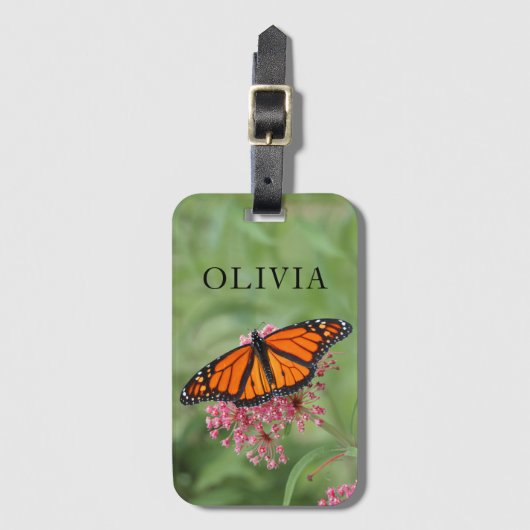 (昆虫)オオカバマダラ、モナークバタフライラゲージタグ ラゲッジタグ (正面縦)