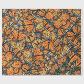 （昆虫）オオカバマダラ、モナークバタフライラッピング紙 ラッピングペーパー (フラット)