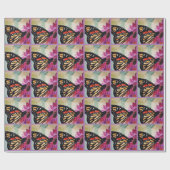 （昆虫）オオカバマダラ、モナークバタフライラッピング紙 ラッピングペーパー (フラット)