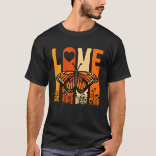 (昆虫)オオカバマダラ、モナークバタフライラブ昆虫採集器Entomologi Tシャツ