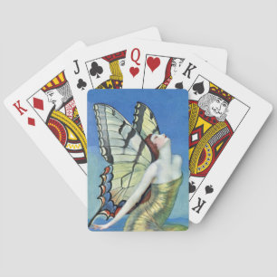 (昆虫)オオカバマダラ、モナークバタフライレッドヘアヴィンテージ妖精 トランプ