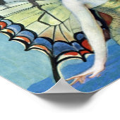 (昆虫)オオカバマダラ、モナークバタフライレッドヘアヴィンテージ妖精 ポスター (角)