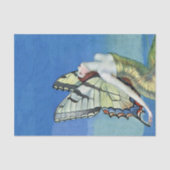 （昆虫）オオカバマダラ、モナークバタフライレッドヘアヴィンテージ妖精 薄葉紙 (正面)