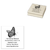 (昆虫)オオカバマダラ、モナークバタフライ先住民ミルクウィード種子 ラバースタンプ (押印)
