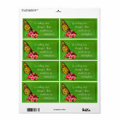 (昆虫)オオカバマダラ、モナークバタフライ引用文自然撮影 ラベル (フルシート)