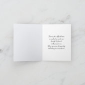 （昆虫）オオカバマダラ、モナークバタフライ悔やみや弔慰サンキューカード カード (内部)