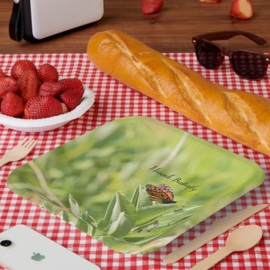 （昆虫）オオカバマダラ、モナークバタフライ紙プレート ペーパープレート (ピクニック)