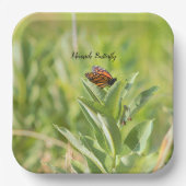 （昆虫）オオカバマダラ、モナークバタフライ紙プレート ペーパープレート (正面)