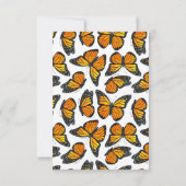 （昆虫）オオカバマダラ、モナークバタフライ結婚式の出欠 出欠カード (裏面)