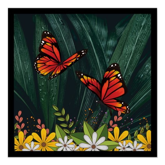 （昆虫）オオカバマダラ、モナークバタフライ2月6_21 ポスター (正面)