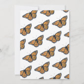 (昆虫)オオカバマダラ、モナークバタフライ70番目の誕生日カードシャワー 招待状 (裏面)