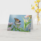 (昆虫)オオカバマダラ、モナークバタフライ-グリーテ感動的ィングカード カード (黄色い花)