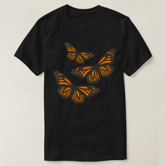 （昆虫）オオカバマダラ、モナークバタフライ Tシャツ (デザイン正面)