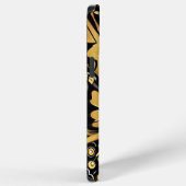 （昆虫）オオカバマダラ、モナークパーソナライズされた蝶の名前金ゴールドと黒 iPhoneケース (右側面)