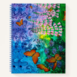 （昆虫）オオカバマダラ、モナークヘブン8.5 x 11 ノートブック
