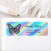 （昆虫）オオカバマダラ、モナークホログラフホイルウモダンィング ラベル (インサイチュ)