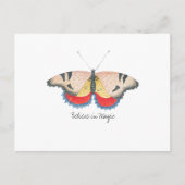 (昆虫)オオカバマダラ、モナークヴィンテージ水彩バタフライ ポストカード (正面)