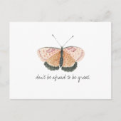 （昆虫）オオカバマダラ、モナークヴィンテージ水彩バタフライ ポストカード (正面)