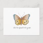 (昆虫)オオカバマダラ、モナークヴィンテージ水彩バタフライ ポストカード (正面)