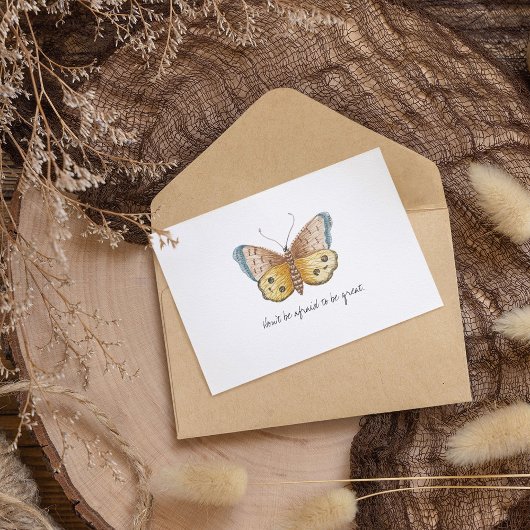 (昆虫)オオカバマダラ、モナークヴィンテージ水彩バタフライ ポストカード