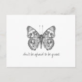 (昆虫)オオカバマダラ、モナークヴィンテージ水彩バタフライ ポストカード (正面)