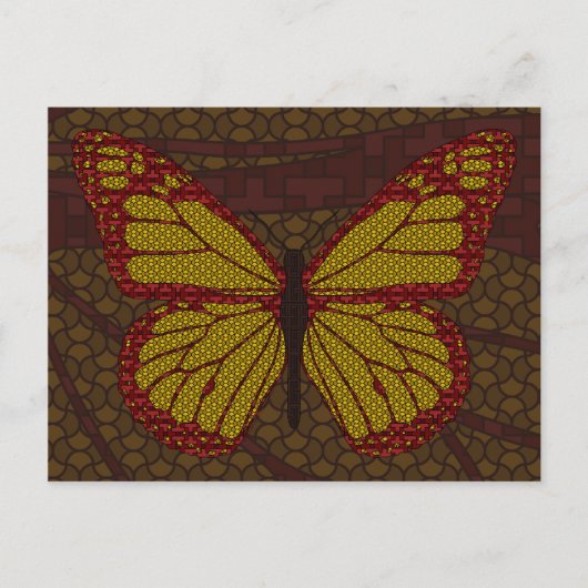 （昆虫）オオカバマダラ、モナーク中国のはがき ポストカード (正面)