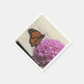 （昆虫）オオカバマダラ、モナーク蝶とオニオンフラワーナプキン スタンダードカクテルナプキン (角)