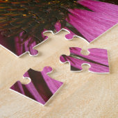 (昆虫)オオカバマダラ、モナーク蝶と紫の花 ジグソーパズル (側面)