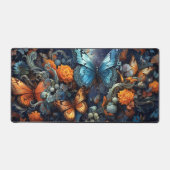 (昆虫)オオカバマダラ、モナーク蝶と野花 デスクマット (正面)