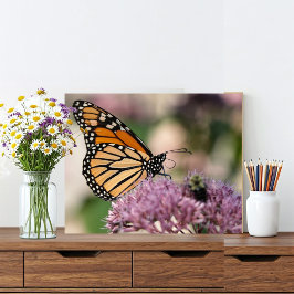 （昆虫）オオカバマダラ、モナーク蝶と（昆虫）マルハナバチオンワイルドフラワー フォトプリント           