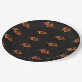 (昆虫)オオカバマダラ、モナーク蝶のオレンジの鍵 ペーパープレート (アングル)