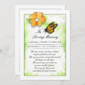 (昆虫)オオカバマダラ、モナーク蝶のサンキューカード サンキューカード (正面/裏面)