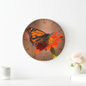 （昆虫）オオカバマダラ、モナーク蝶の個人設定 ラージ壁時計 (ホーム)