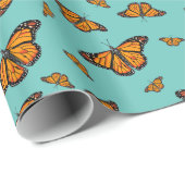（昆虫）オオカバマダラ、モナーク蝶の包み紙 ラッピングペーパー (ロールコーナー)