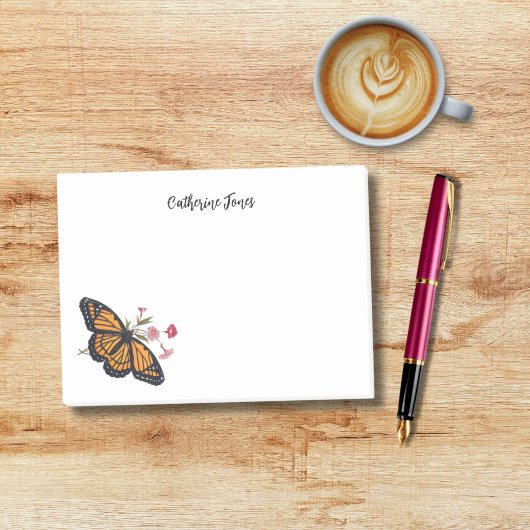 （昆虫）オオカバマダラ、モナーク蝶の名前パーソナライズされた ポストイット