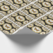 (昆虫)オオカバマダラ、モナーク蝶の大きなトートバッグのパターン ラッピングペーパー (角)