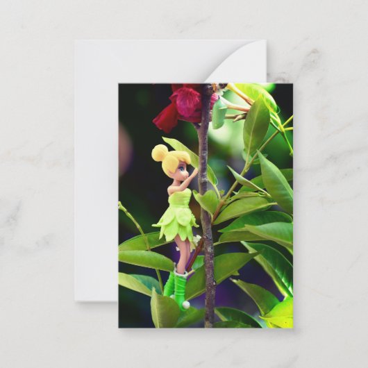 （昆虫）オオカバマダラ、モナーク蝶の妖精の花茎 ノートカード (正面)