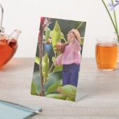 （昆虫）オオカバマダラ、モナーク蝶の妖精の芸術のペデスタルサイン 台座サイン (インサイチュ)