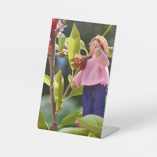 （昆虫）オオカバマダラ、モナーク蝶の妖精の芸術のペデスタルサイン 台座サイン (正面)