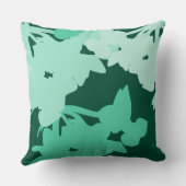 (昆虫)オオカバマダラ、モナーク蝶の昆虫動物の緑 クッション (裏面)