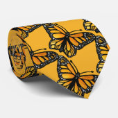 (昆虫)オオカバマダラ、モナーク蝶の水の色絵画の蝶 ネクタイ (ロール)