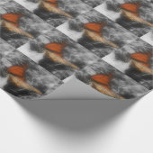 (昆虫)オオカバマダラ、モナーク蝶の白黒自然 ラッピングペーパー (角)