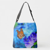 （昆虫）オオカバマダラ、モナーク蝶の絶滅危惧野生動物 クロスボディバッグ (裏面)