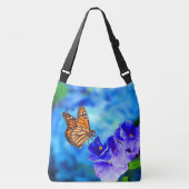 （昆虫）オオカバマダラ、モナーク蝶の絶滅危惧野生動物 クロスボディバッグ (正面)