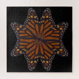 （昆虫）オオカバマダラ、モナーク蝶の羽の円形パターン ジグソーパズル