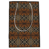 (昆虫)オオカバマダラ、モナーク蝶の羽クローズアップ反復パターン ミディアムペーパーバッグ (正面)